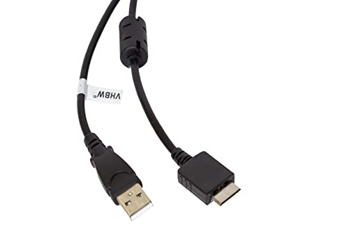 vhbw USB Datenkabel (Typ A auf MP3 Player) Ladekabel kompatibel mit Sony NWZ-E585 MP3 Player - schwarz, 150cm von vhbw