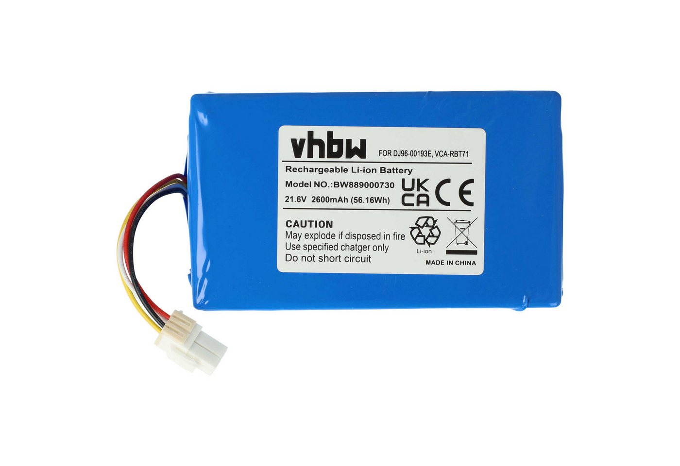 vhbw passend für Samsung Powerbot VR1AM7040WG/AA, VR1AM7040WG / AA, Staubsauger-Akku Li-Ion 2600 mAh von vhbw