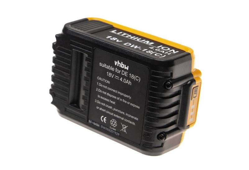 vhbw passend für Dewalt DCF885B, DCF885, DCF883, DCF883M2, DCF883L2, Akku Li-Ion 4000 mAh von vhbw