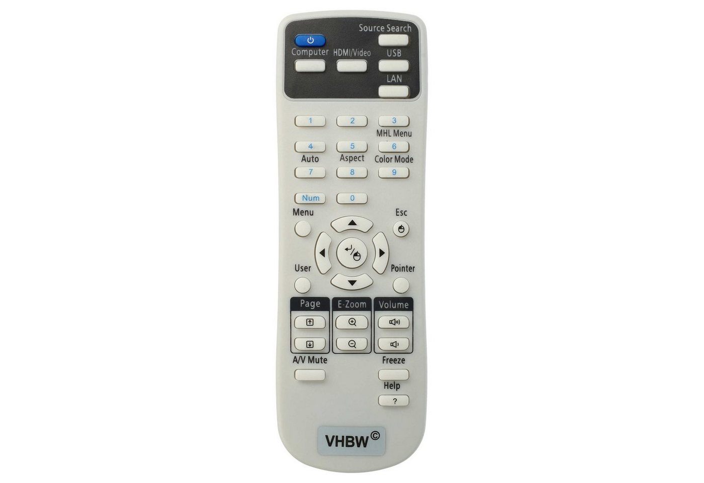 vhbw passend für Epson EX7240, H719A, PowerLite 1264, EX9200 PRO, EX7240 Fernbedienung vhbw passend für Epson EX7240, H719A, PowerLite 1264, EX9200 PRO, EX7240 Fernbedienung von vhbw