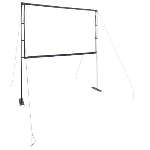 vidaXL Beamer Leinwand mit Ständer 84 Zoll 16:9, Projektionswand, Leinwand, Heimkino-Leinwand, Beamer Leinwand, Rolloleinwand von vidaXL