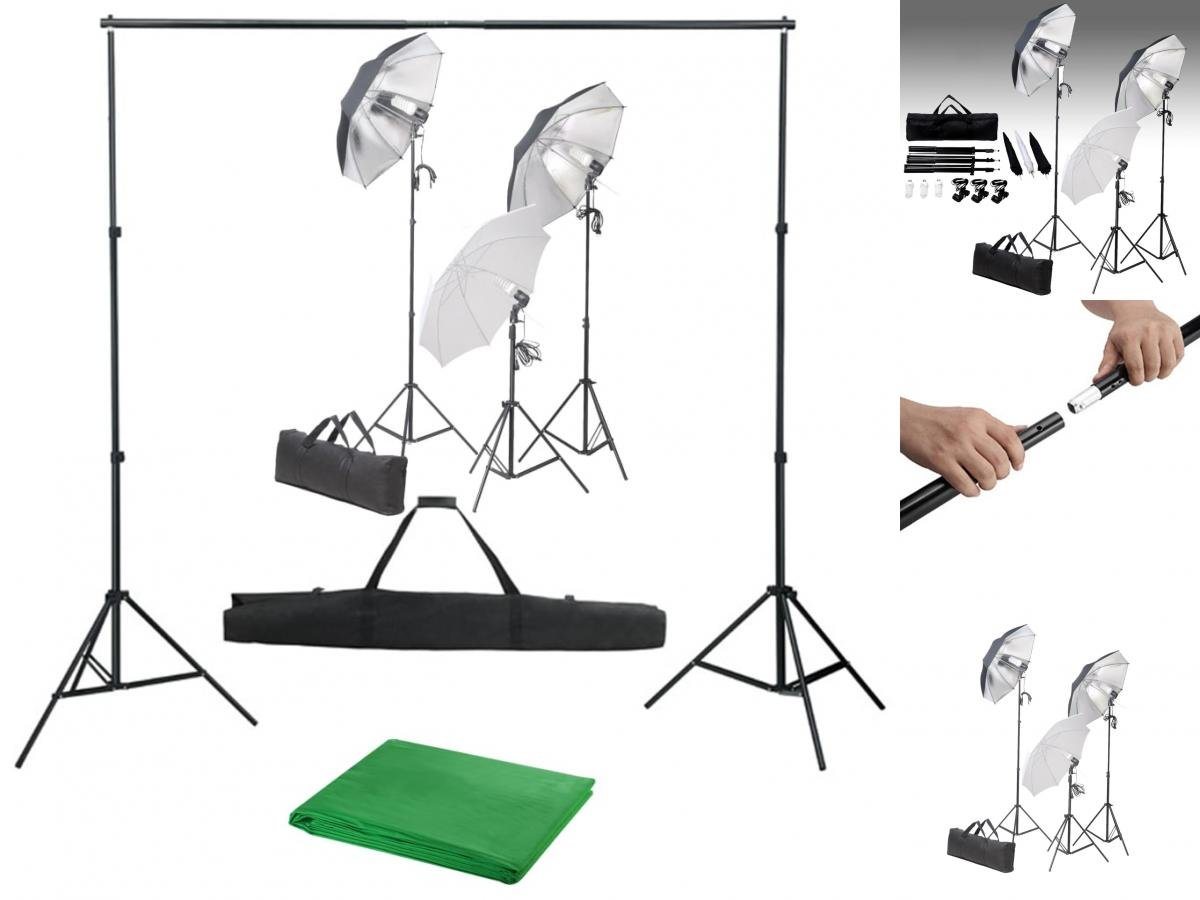 vidaXL Fotohintergrund Fotostudio Set mit Lampen-Set und Hintergrund von vidaXL