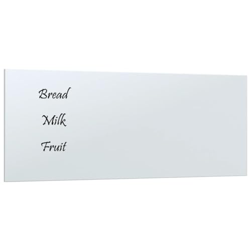 vidaXL Magnettafel Wandmontage Memoboard Glastafel Glasboard Whiteboard Wandtafel Glasmagnettafel Magnetboard Weiß 50x20cm Hartglas von vidaXL