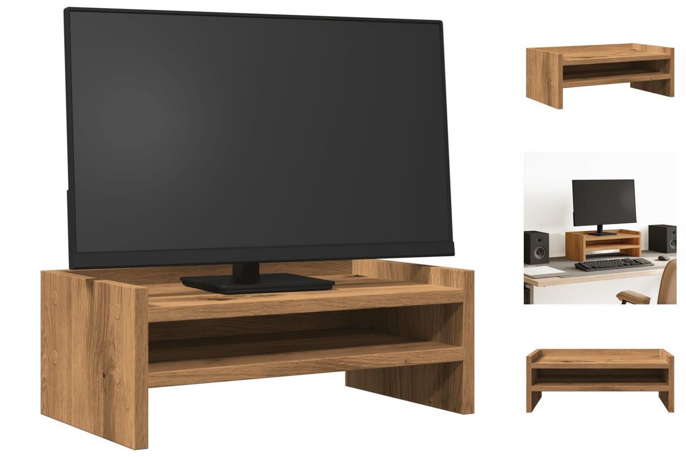 vidaXL Monitorständer Artisan-Eiche 42x24x16 cm Holzwerkstoff Monitor-Halterung von vidaXL