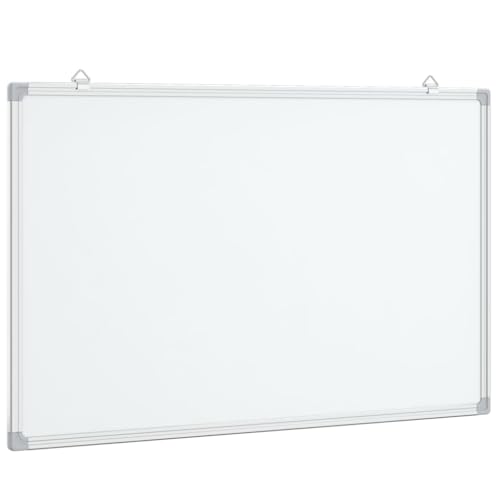 vidaXL Magnetisches Whiteboard, Memoboard mit Haken Metallrückwand, Magnettafel für Schule Konferenzraum Büro, Schreibtafel, Aluminium von vidaXL