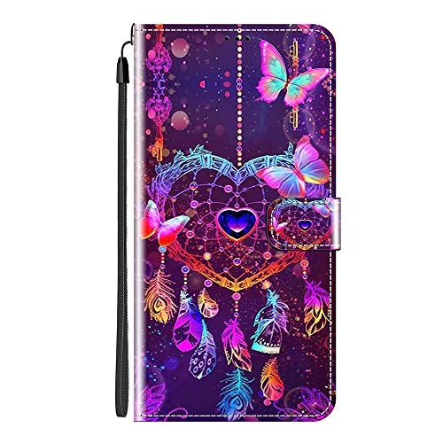 vingarshern Hülle Kompatibel mit TCL 20S Handytasche Flip Etui Tasche Lederhülle Magnetverschluss Klappbar Leder Geldbörse Schutzhülle,Dream Catcher von vingarshern