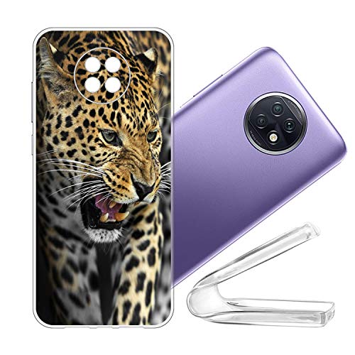 vingarshern Silikonhülle Kompatibel mit Xiaomi Redmi Note 9T (5G) Schutzhülle Bumper Case Handyhülle,Dünne Flex Weich Fallschutz Stoßfest Hülle Silikon Schutz Cover(Leopard) von vingarshern