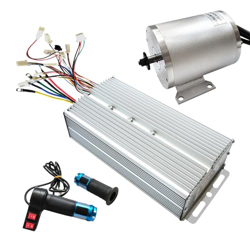 vinnyooc 72V 3000W Elektromotor Bürstenloser, E-Bike Controller, Tragbarer Motorregler, Bürstenloser Gleichstrommotor 4900r/min 6600RPM Go-kart ATV E-Bike Umbausatz Kit von vinnyooc