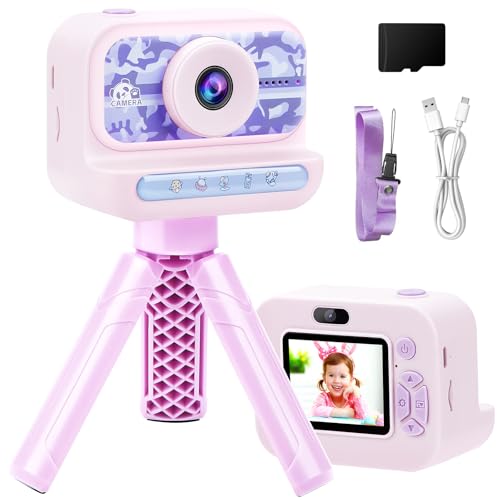 VIRIECH Kinderkamera, Kinder Kamera 2" Display 1080P Selfie Digitalkamera für Kinder mit 32GB, Fotokamera für Kinder von 3-12 Jahren, Geburtstag Weihnachten Spielzeug für Kinder von viriech