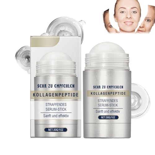 Flysmus Kollagen Peptide Straffendes Serum Stick,Roll-on Peptide Serum Stick,Flysmus Straffendes Serum Stick,Kollagen Hal Gesichtspflege Stick,Anti Aging Serum Stick die Hautelastizität verbessern (2) von vokkrv