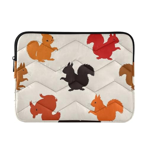 Laptophülle mit Cartoon-Eichhörnchen-Silhouette, 38,1-40,6 cm, coole Laptop-Tasche für Männer und Frauen, Beige von voucong