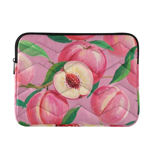 Laptophülle mit Ölgemälde-Feeling Pink Pfirsichfarben, 38,1 - 40,6 cm, prägnante Laptop-Tasche für Männer und Frauen von voucong