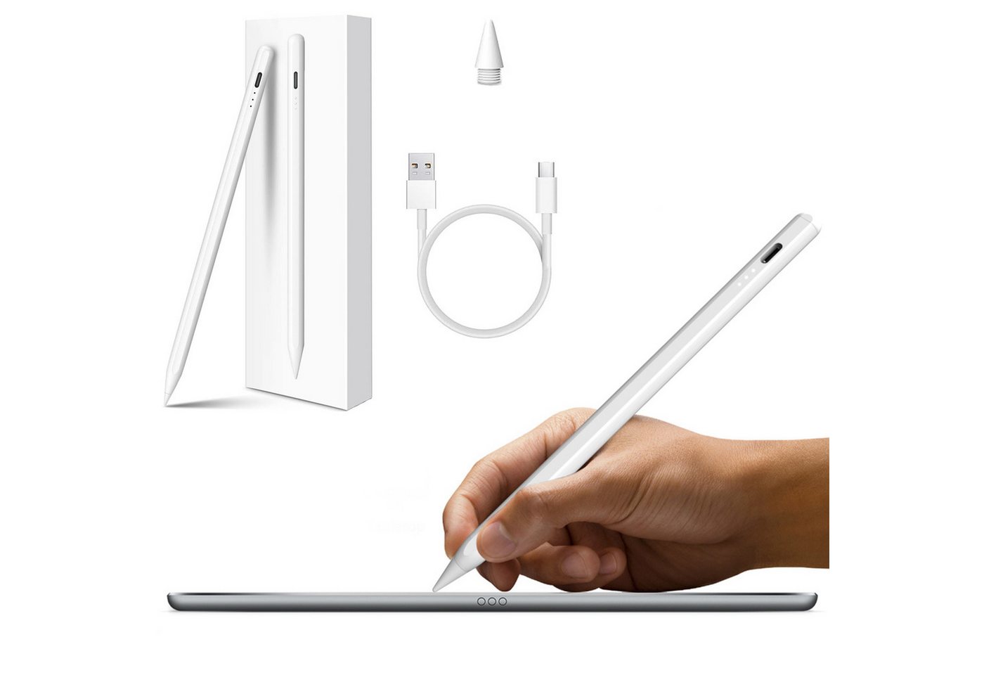 walkbee Eingabestift Eingabestift Pencil Stylus Stift für iPad Pro/Air/Mini(2018-2023) (Magnetischer Stylus Pen (Tablet stift, ipad stift), Kompatibel mit iPad/ iPad Pro/ iPad Mini/ iPad Air) Bluetooth Eingabestifte von walkbee