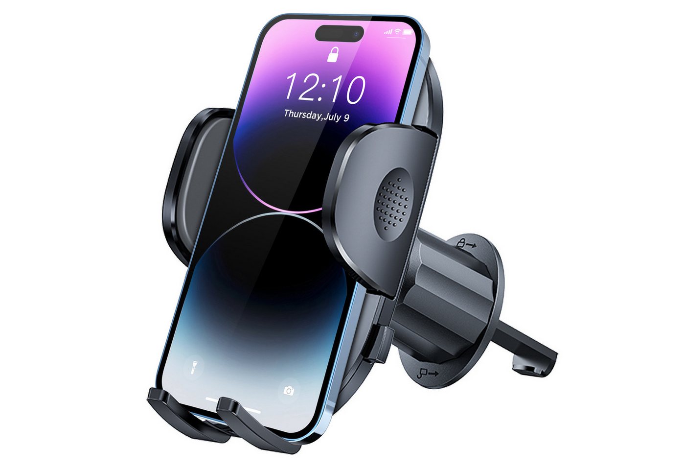 walkbee Halterungen,Auto Handyhalterung,mit Haken Clip,360° Drehung KFZ Handy-Halterung, (1er Set, Teleskoparm von ca. 8 auf 16 cm erweiterbar, Universal, Kompatibel mit allen iPhone, Android und alle Smartphones) von walkbee