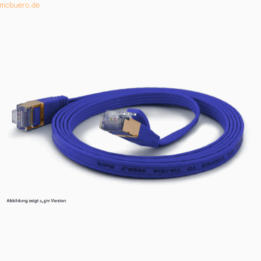 wantec wantecWire Patchkabel CAT6A extraflach FTP blau 3,0m von wantec