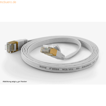 wantec wantecWire Patchkabel CAT6A extraflach FTP weiss 2,0m von wantec