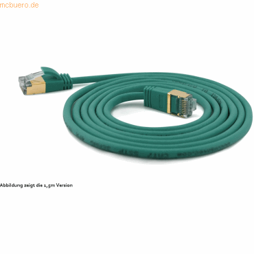 wantec wantecWire Patchkabel CAT7 extradünn SSTP grün 0,10m von wantec