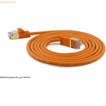 wantec wantecWire Patchkabel CAT7 extradünn SSTP orange 0,50m von wantec