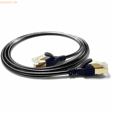 wantec wantecWire Patchkabel gepanzert CAT6a 3,8mm anthrazit 1,0m von wantec