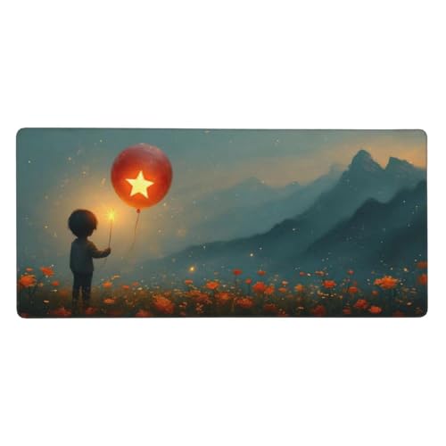 Mauspad XXL 1200x600x3mm, Mousepad Junge Schreibtischunterlage Gelb Mauspad Gaming, Spezielle Oberfläche Verbessert Präzision und Geschwindigkeit, Mausmatte für PC, Büro, Laptop, Computer t-1426 von wcusmmog