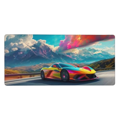 Mauspad XXL 1500x800x3mm, Mousepad Auto Schreibtischunterlage Farbe Mauspad Gaming, Spezielle Oberfläche Verbessert Präzision und Geschwindigkeit, Mausmatte für PC, Büro, Laptop, Computer t-719 von wcusmmog