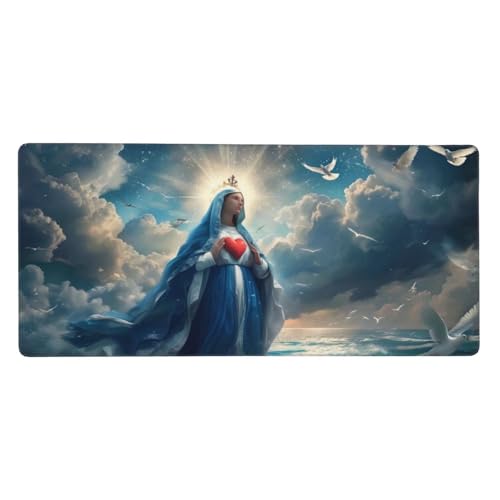 Mauspad XXL 1500x800x3mm, Mousepad Frau Schreibtischunterlage Blau Mauspad Gaming, Spezielle Oberfläche Verbessert Präzision und Geschwindigkeit, Mausmatte für PC, Büro, Laptop, Computer t-839 von wcusmmog