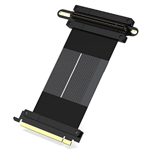 wiianoxd PCI-E 4.0 16X Grafikkarten-VerläNgerungskabel 90 Grad Grafikkartenkabel PCIE X16 Grafikkarten-Adapterkabel von wiianoxd