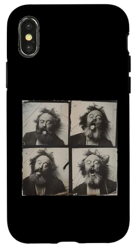 Karl Marx im Vintage-Fotoautomaten-Style, Marx Hülle für iPhone X/XS von witzige Fotoautomaten Designs