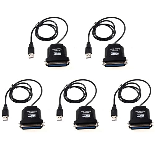 worien 5X USB - Drucker Parallele Schnittstelle 36pin Maennlich Umwandlung Kabel Schwarz von worien