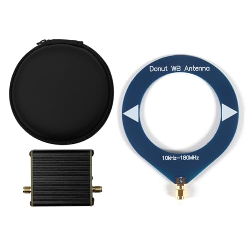 wudoo Donut-Loop-Antenne Breitbandantenne 10 KHz-180 MHz mit Niederimpedanz-Konverter für Radio Walkie Talkie SDR B von wudoo