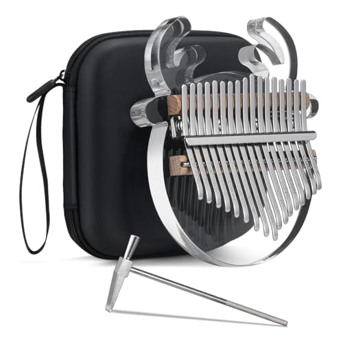 wudoo Rentier Kalimba Daumenklavier 17 Tasten Acryl Kalimba Klar Transparent Fingerklavier Musikinstrumente von wudoo