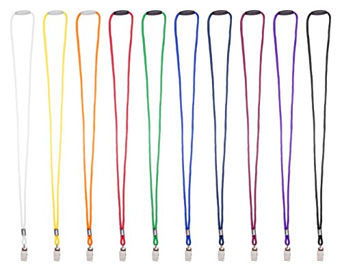 Karteo Schlüsselband gelb [1 Stück] mit Krokoclip und Sicherheitsverschluss Lanyard Kartenhalter Band 3 mm für Kartenhüllen Ausweise von www.karteo.de