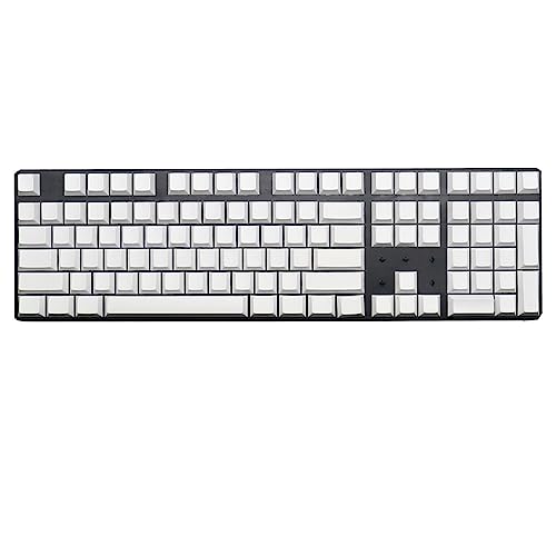 108 Stück PBT-Tastenkappen, mechanische Tastatur, OEM-XDA, kein Druck, weißes Tastenkappen-Set für MX-Schalter von xbiez