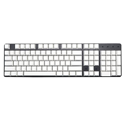 108 Stück PBT-Tastenkappen, mechanische Tastatur, OEM-XDA, kein Druck, weißes Tastenkappen-Set für MX-Schalter von xbiez