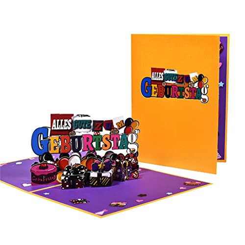 xbiez 3D-Pop-Up-Buchstaben, Geburtstagskarte, Überraschung, geheimnisvolle Karten für Kinder, Geschenk, Neujahrs-Segenbedarf von xbiez