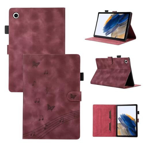 Handyhülle für Lenovo Tab P11 5G 11.0" Hülle Premium Lederhülle Klappbar Flip Case Tasche Magnet Kartenfach Standfunktion Schutzhülle für Lenovo Tab P11 5G 11.0" Tabletten-Rot von xinyunew