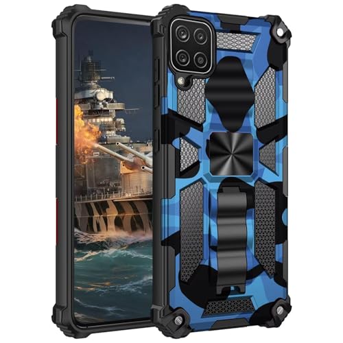 xinyunew Schutzhülle für Samsung Galaxy A12 Rundumschutz Stoßfest Hülle Militärischer Vollschutz Handyhülle Schutzhülle Samsung Galaxy A12 Case Cover Product - Blau von xinyunew