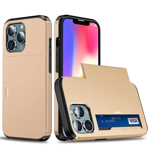 xinyunew Standard Handyhülle für Samsung Galaxy S20 Case Silikon, mit Kartenfach Silikon TPU Handyhülle Dünn Weiche Stoßfest Flexibel Handy Tasche Bumper Brieftasche Case-Golden von xinyunew