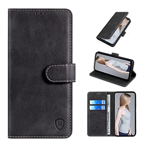 xinyunew Wallet Serie Handyhülle für iPhone 15 Pro Hülle Leder Flip Case Cover Schutzhülle für iPhone 15 Pro Tasche Schutzhülle Klapphülle für iPhone 15 Pro, Schwarz von xinyunew