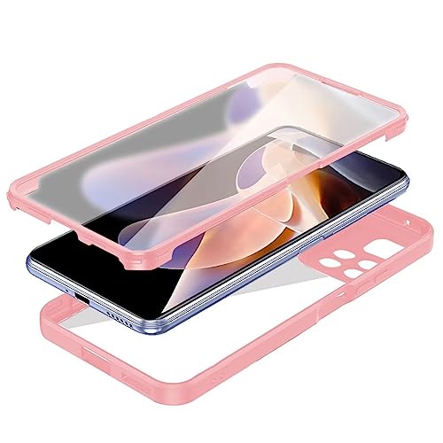 xinyunew für iPhone 15 Pro Max Hülle, 360 Grad Schutzhülle Stoßfest Panzerhülle mit Eingebautem Displayschutz Outdoor Bumper Full Cover Case Handyhülle für iPhone 15 Pro Max - Rosa von xinyunew