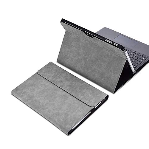 Design für Surface Pro 4/5/6 Hülle mit Stifthalter, XISICIAO, Mehrwinkel-Polyester-Hülle, kompatibel mit Type Cover Keyboard. grau grau 12.3" von xisiciao