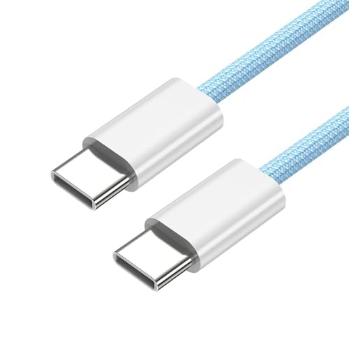 xiwai USB-C-Kabel, 27 W, 65 W, 480 Mbit/s, USB-C-Kabel, Datenkabel, Schnellladung für Handy, Tablet und Laptop, 3 m, blaue Hülle von xiwai