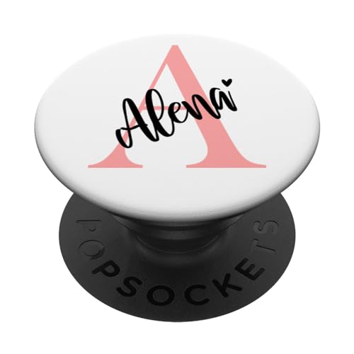 Alena Name Vorname mit Monogramm Personalisiert Rosa PopSockets mit austauschbarem PopGrip von xsylxDesigns Namen Geschenkideen Geschenke