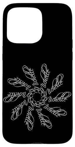 Hülle für iPhone 15 Pro Max Michelle Name Vorname Namensmandala Personalisiert Blume von xsylxDesigns Namen Geschenkideen Geschenke