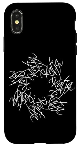 Hülle für iPhone X/XS Katja Name Vorname Namensmandala Personalisiert Blume von xsylxDesigns Namen Geschenkideen Geschenke