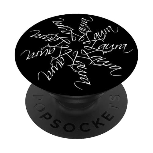 Laura Name Vorname Namensmandala Personalisiert Blume PopSockets Klebender PopGrip von xsylxDesigns Namen Geschenkideen Geschenke