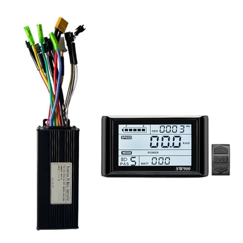 yabaikekeji SW900 LCD-Display, 24 V, 36 V, 48 V, 5-polige Anschlüsse, 30 A, Sinuswellen-Controller für E-Bike und Elektrofahrzeuge von yabaikekeji