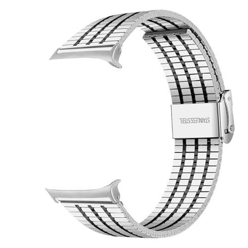 yanwuwa 47 Mm Metall Uhrenarmband Mit Sicherheitsverschlüssen, Edelstahl Zubehör Für Watch 7 Smartwatches von yanwuwa