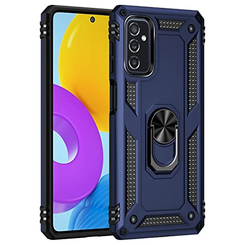 yanzi Kompatibel mit Samsung Galaxy A82 Smartphone Hülle(Blau)+3D Displayschutzfolie[Militär-Stoßfeste]-[Ständer] Schutzhülle Rugged Kratzfest Bumper Handyhülle für Galaxy A82-2021 von yanzi