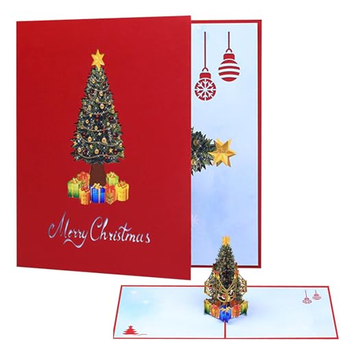 Pop Up Weihnachtskarte 3D Weihnachtskarten Lustige 3D Weihnachtsbaum Pop-Up Geschenkkarten 3D Weihnachtskarte Mit Umschlägen Handgefertigt Weihnachtspostkarten Für Kinder Weihnachten Geschenkkarte von yanzisura